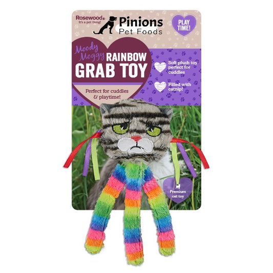 Moody Moggy Rainbow Cat Grab Toy