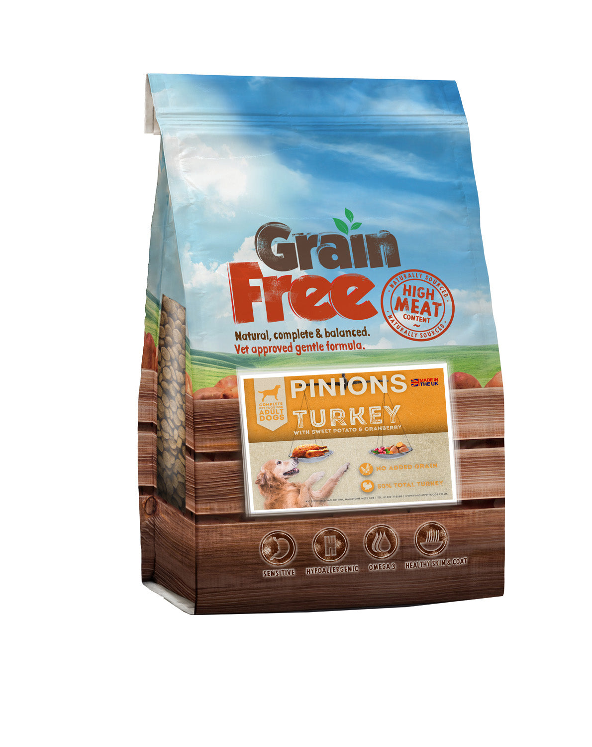 PINIONS OWN GRAIN FREE ADULT DOG FOOD WITH TURKEY Pinions Pet Foods