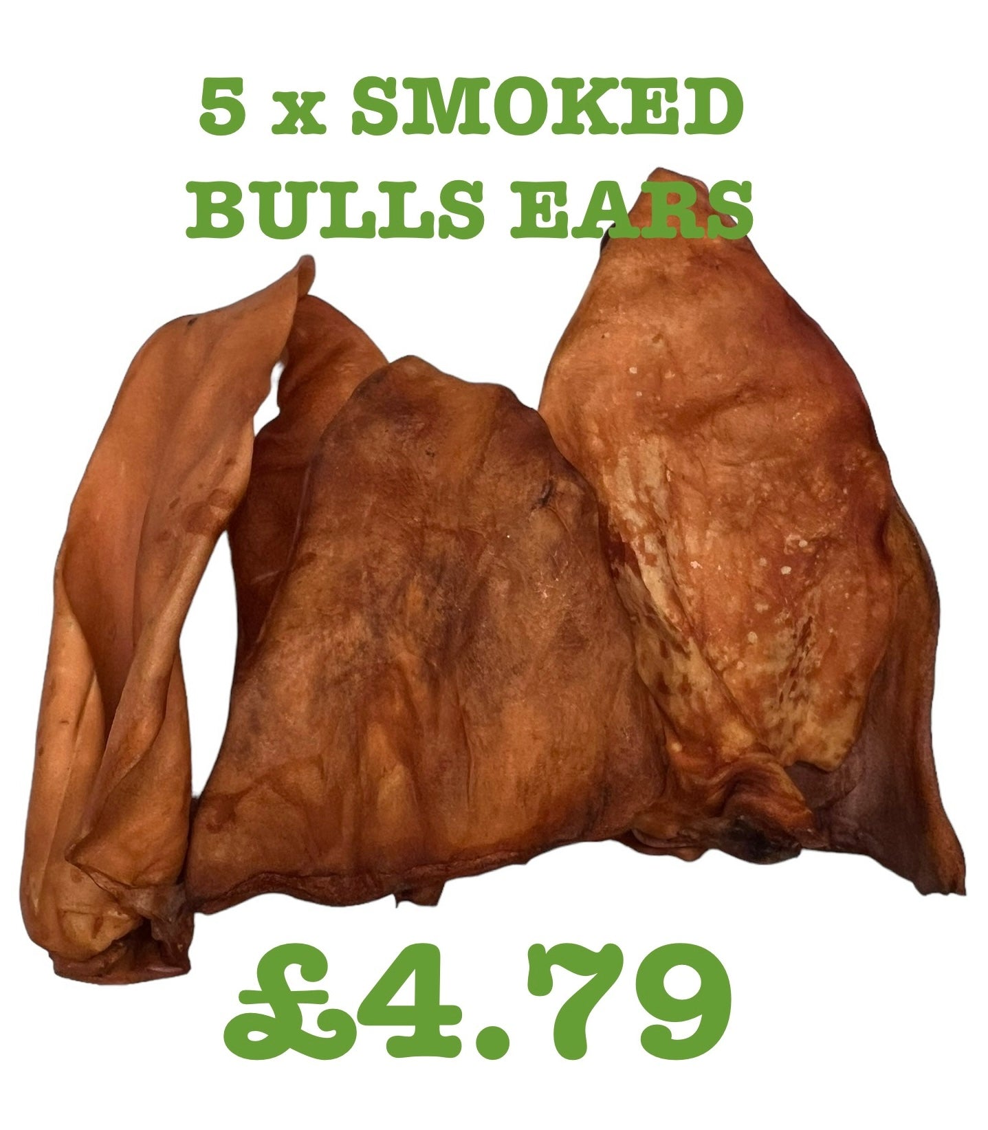 Smoked Bully Ears For Dogs Pack of 5