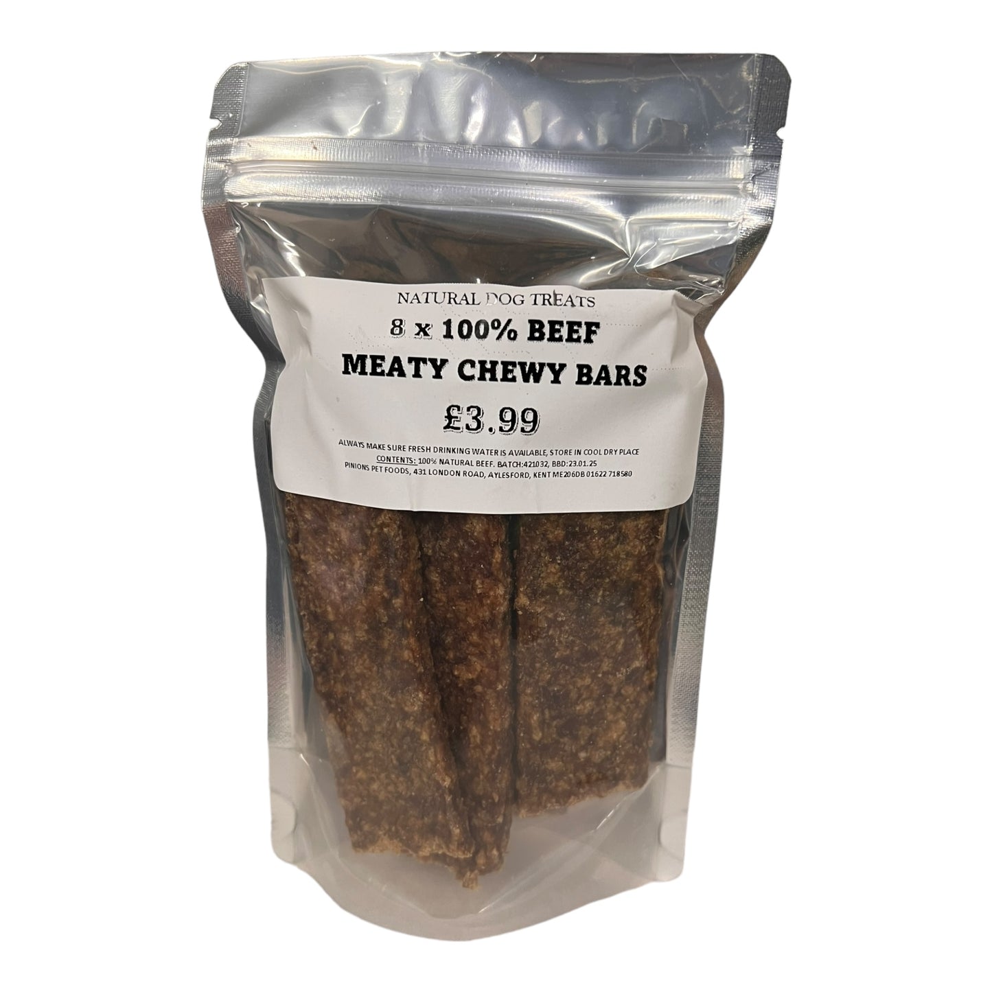 Natural Meaty Chewy Bars for Dogs (Beef, Turkey, Rabbit)