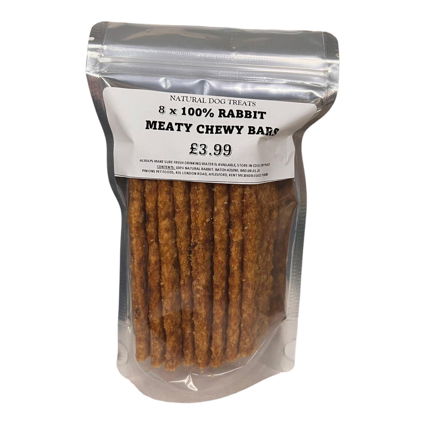 Natural Meaty Chewy Bars for Dogs (Beef, Turkey, Rabbit)