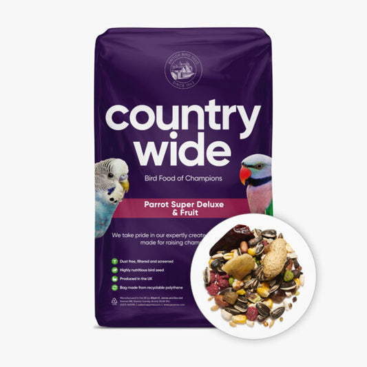 COUNTRY WIDE SUPER DELUXE PARROT FOOD WITH FRUIT