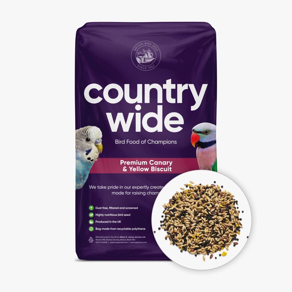 COUNTRY WIDE PREMIUM CANARY AND YELLOW BISCUIT MIX