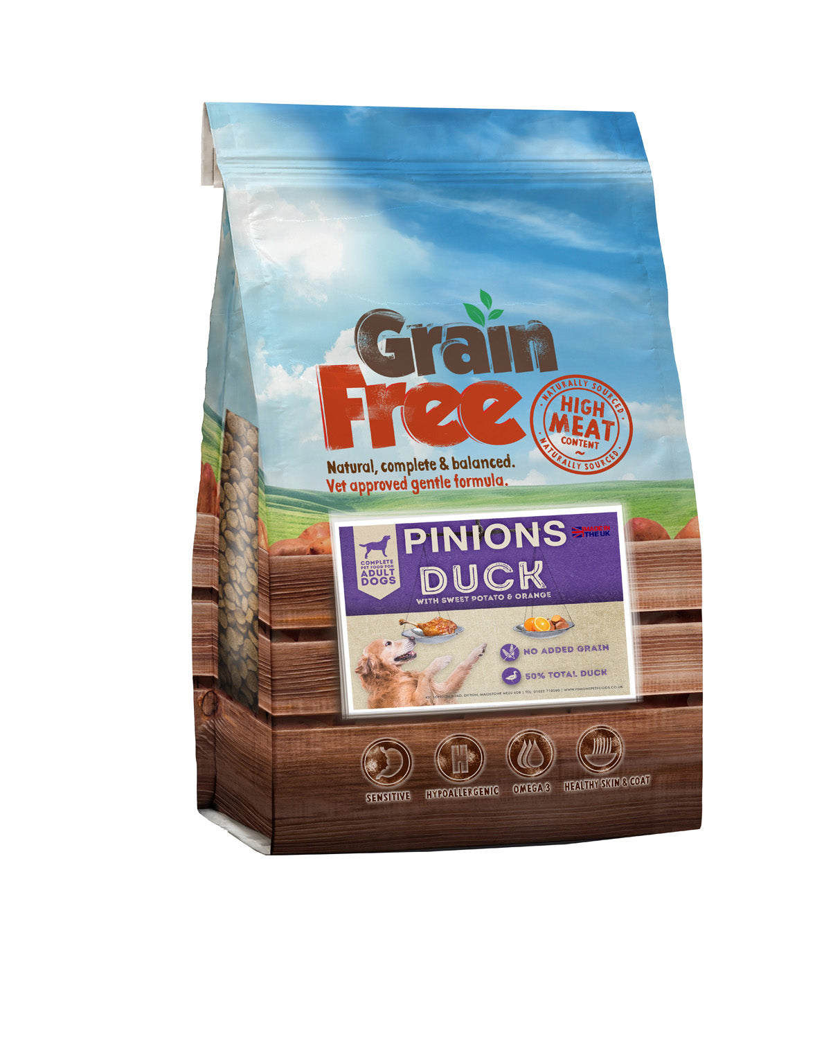 PINIONS OWN GRAIN FREE ADULT DOG FOOD WITH DUCK