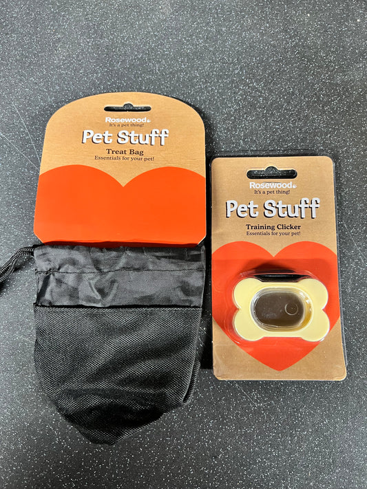 Dog Treat Bag and Training Clicker