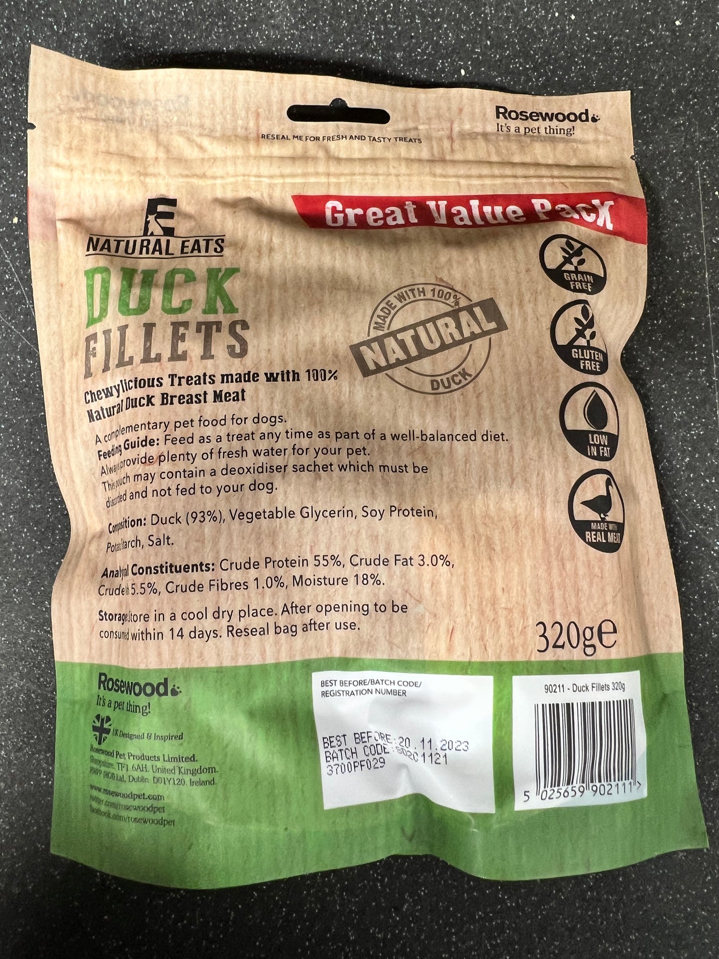 Duck Fillets for Dogs