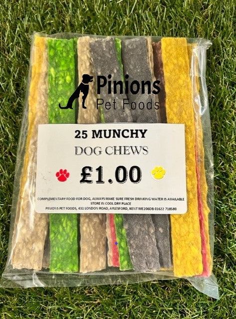 MUNCHY CHEWS FOR DOGS PACK OF 25